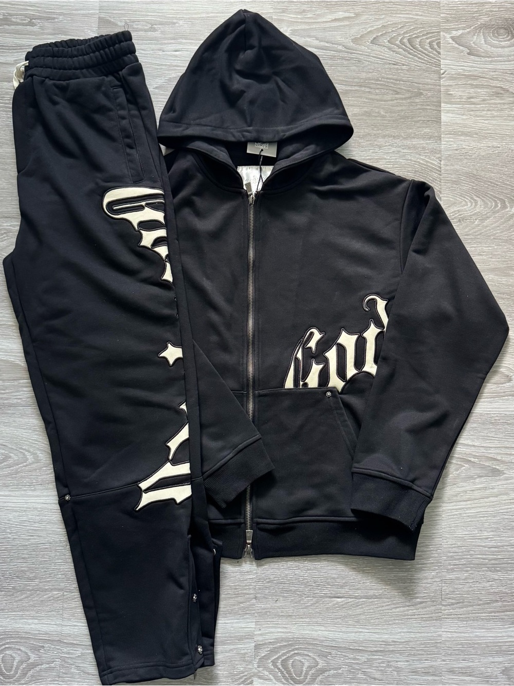 Godspeed Black Zip Up Hoodie & Sweatpants Matching Set Men's Size Medium